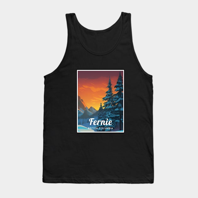 Fernie British Columbia Canada ski Tank Top by UbunTo